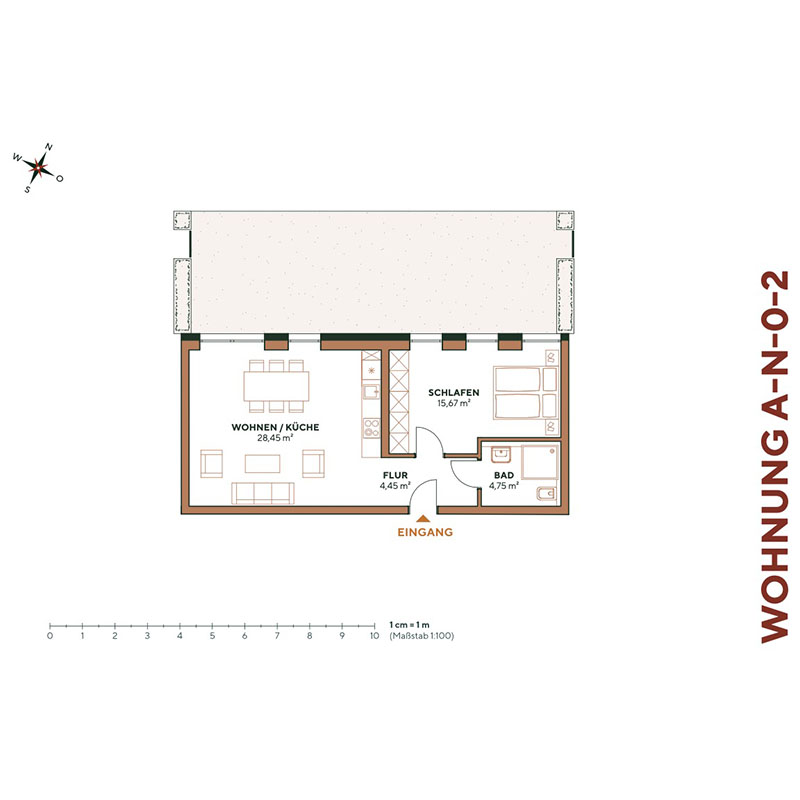 Grundriss Wohnung 1