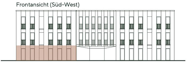 Frontansicht Wohnung 1