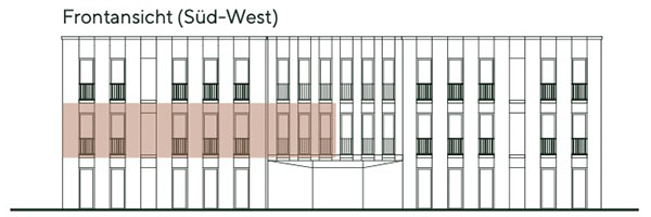 Frontansicht Wohnung 1