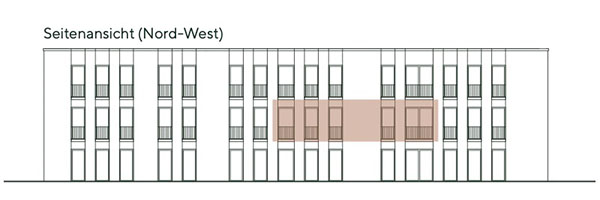 Frontansicht Wohnung 2