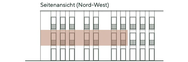 Frontansicht Wohnung 3