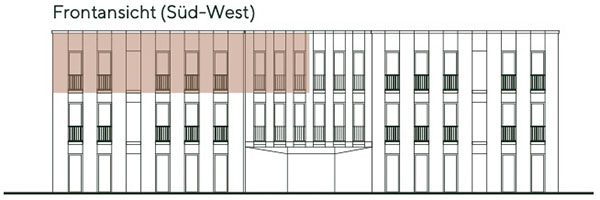 Frontansicht Wohnung 1