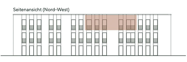 Frontansicht Wohnung 2