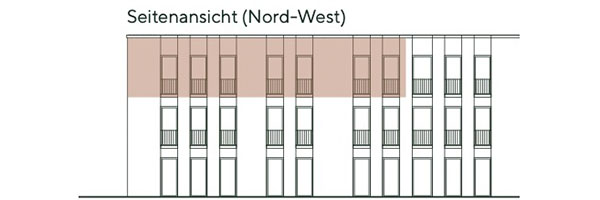 Frontansicht Wohnung 3