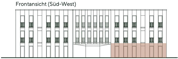 Frontansicht Wohnung 4