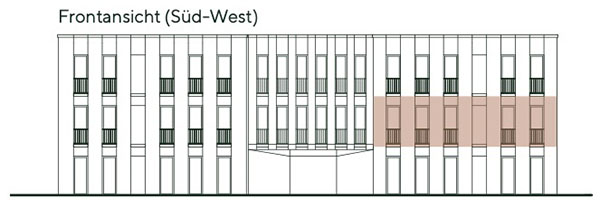 Frontansicht Wohnung 4
