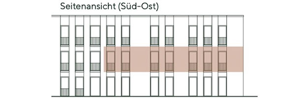 Frontansicht Wohnung 6