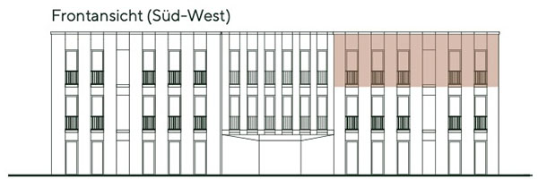 Frontansicht Wohnung 4